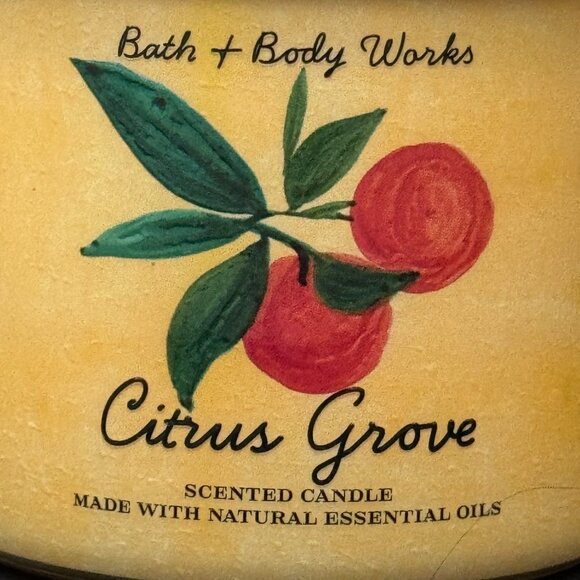 BBW Citrus Grove Bath & Body Works 3 Wick Candle - Picture 3 of 10